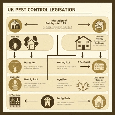 Detailed infographic summarizing key UK pest control legislation