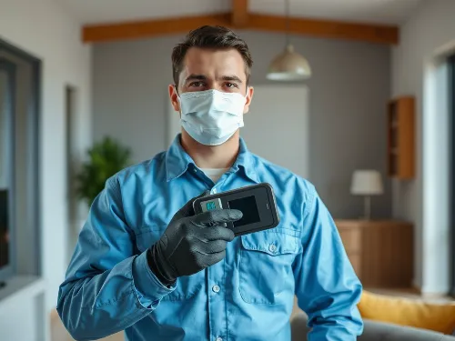 Expert Team with Pest Control Equipment