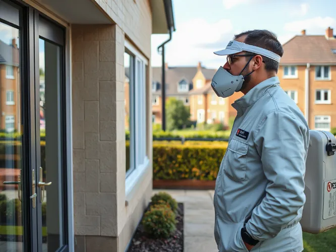 Pest Control Technician inspecting a property in Sheffield